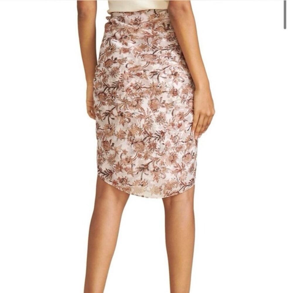 Veronica Beard hazel blush pink floral silk chiffon skirt Women’s size 0 - Picture 3 of 9